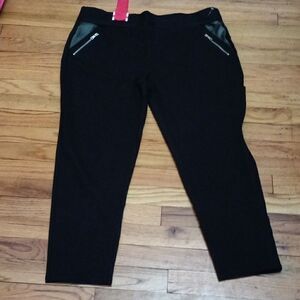 Love's University Ponte Women's Plus Black Jeggings sz 2XL NWT